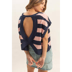 Striped Crew Neck Top (S-L)
