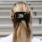 TELETIES - Flat Round Hair Clip | Medium | Go Dawgs!