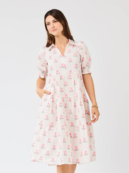 🌸Molly Dress | Sweetbriar Stripe Pink (S-L)