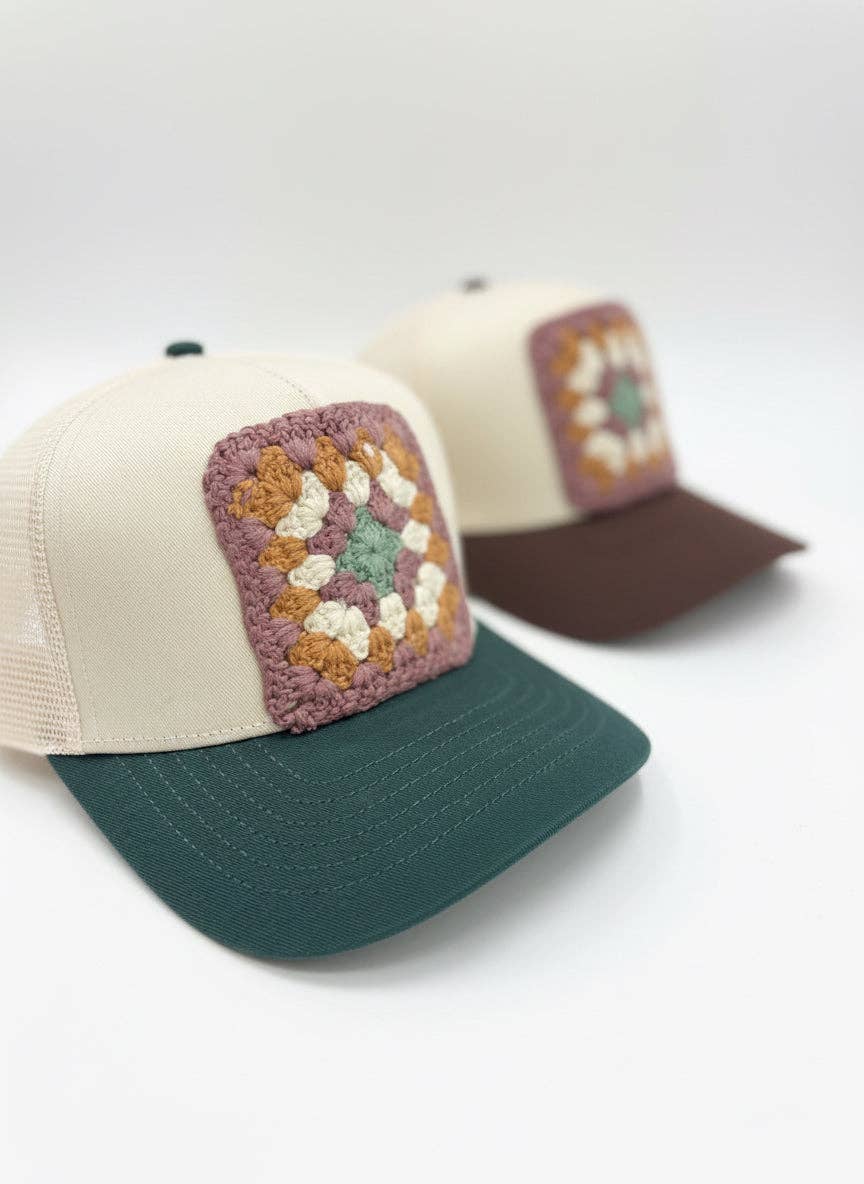 Granny Square Trucker Hats