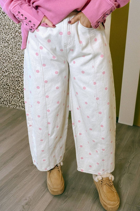 Polka Dot Barrel Jeans (4-16)