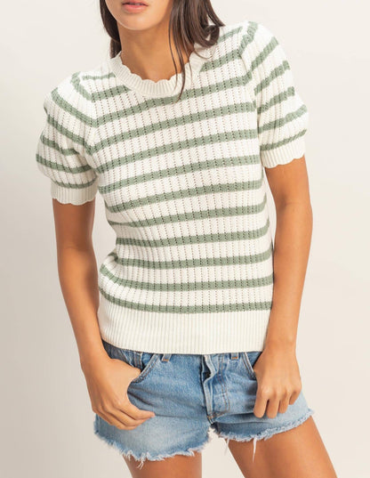 The Rachel Spring Puff Sleeve Sweater(S-L)(3 Colors)