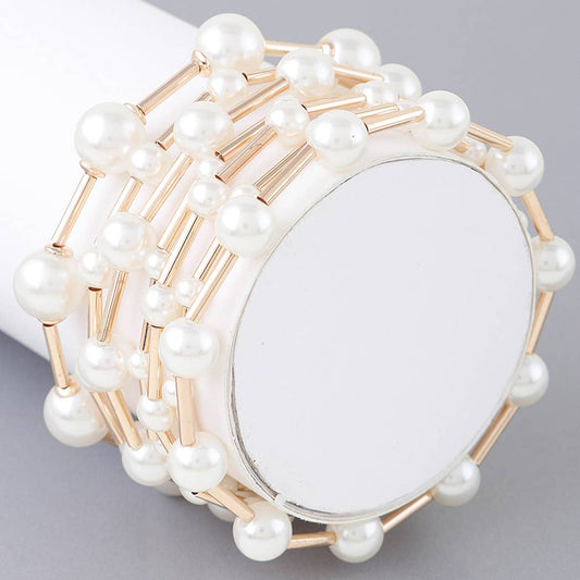 Multi Pearl Wire Bracelet