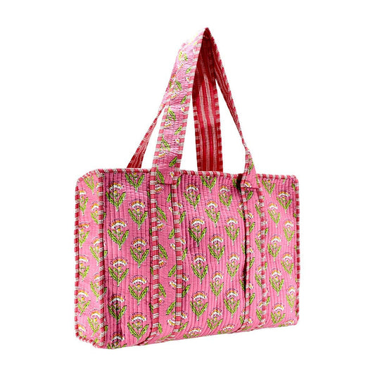 The Tracie Cotton Block Print Tote Bag