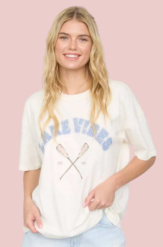 LAKE VIBES SHORT SLEEVE GRAPHIC T-SHIRT🚤 (S-L)