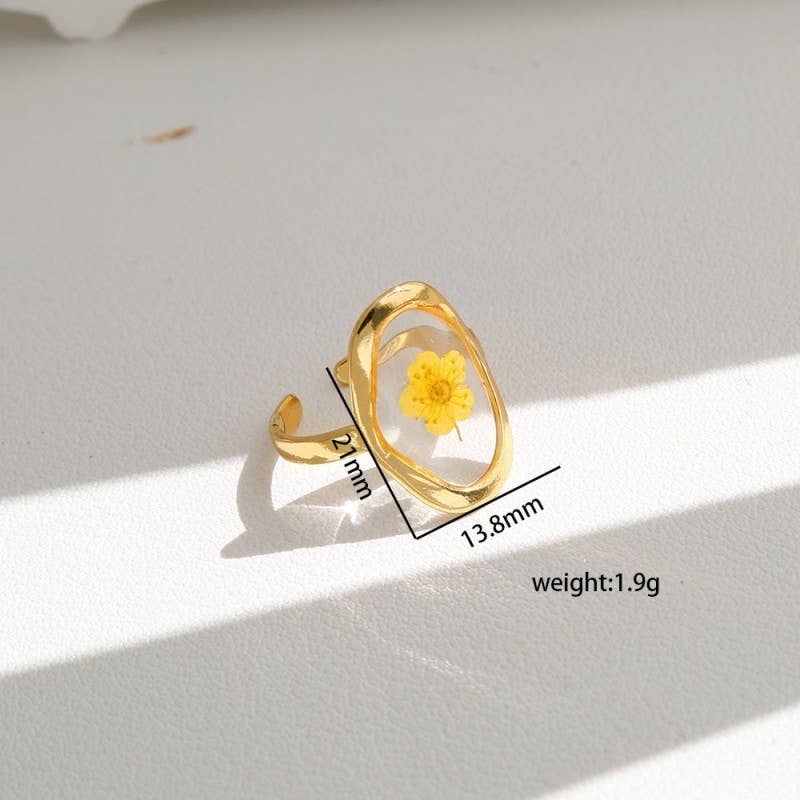 18K STAINLESS STEEL TARNISH FREE FLORAL RINGS (3 Options)