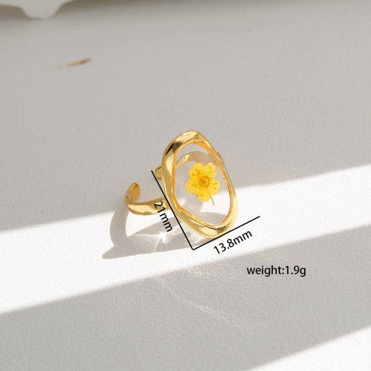 18K STAINLESS STEEL TARNISH FREE FLORAL RINGS (3 Options)