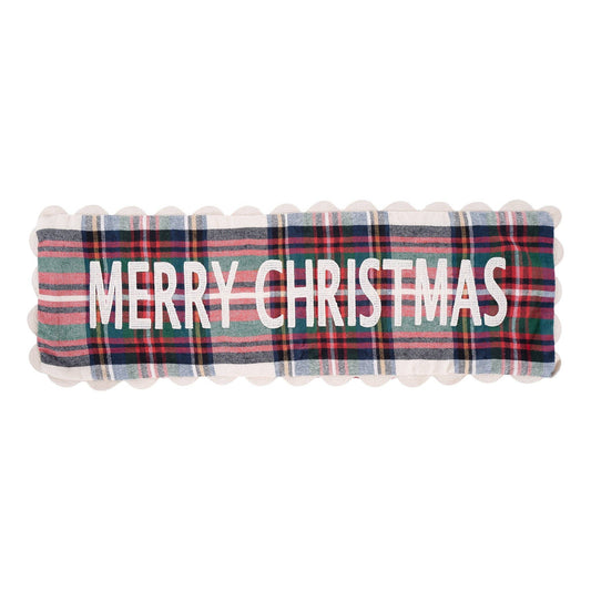 SALE! Glory Haus - Merry Christmas Plaid Lumbar Pillow