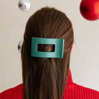 TELETIES - Flat Rectangle Hair Clip | Medium | Fir Real