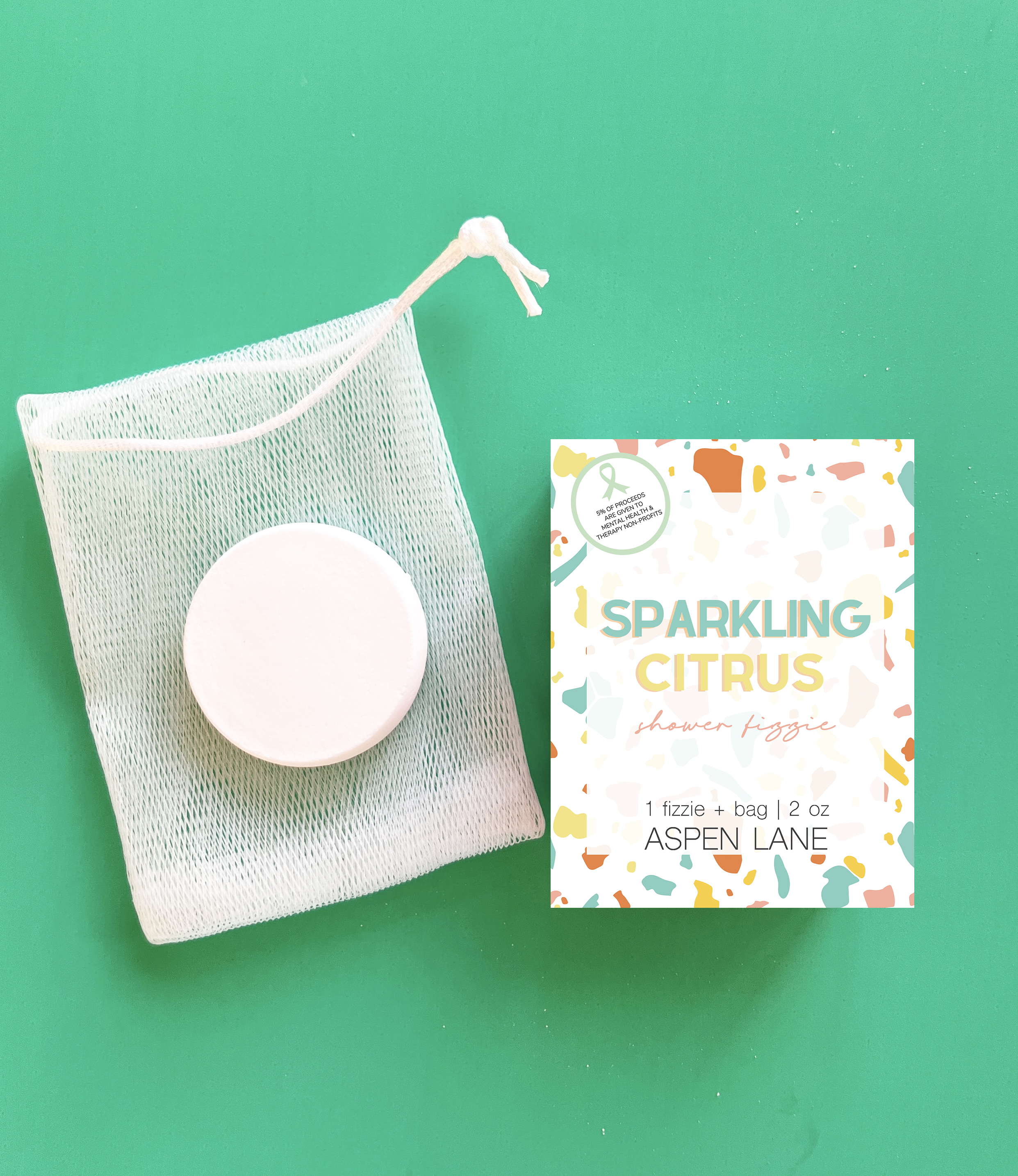 Sparkling Citrus Shower Steamer Fizzie w/ Bag