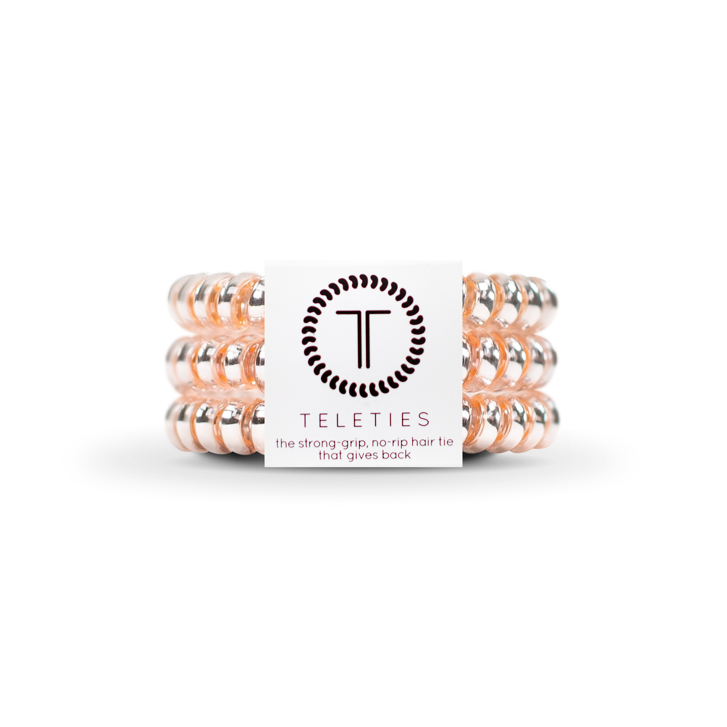 TELETIES - Spiral Hair Coils | Small | Millennial Pink Hair Ties