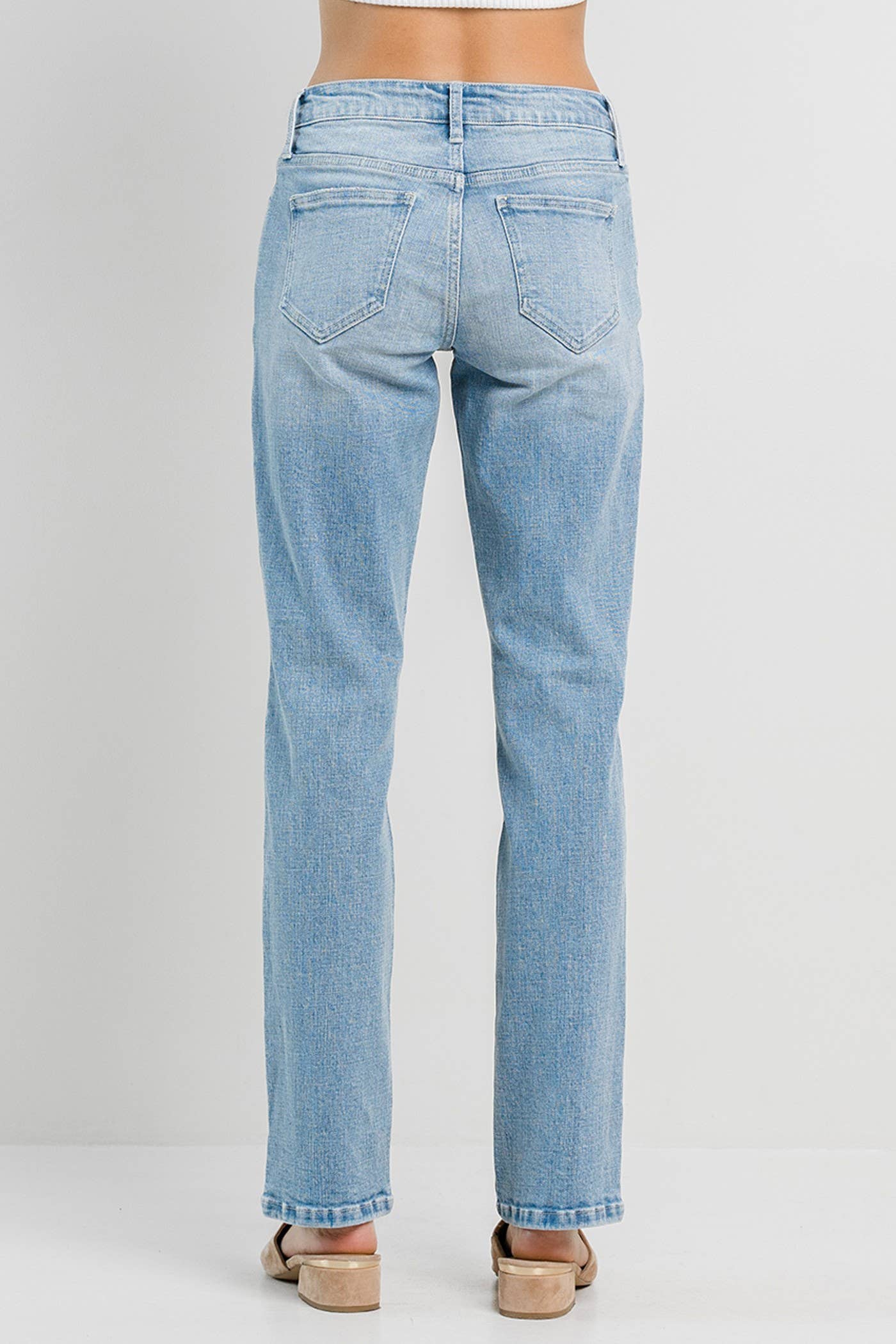 Jelly “Mom” Jeans - Straight with Knee Rips (1-13)