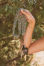 Green Floral Lanyard