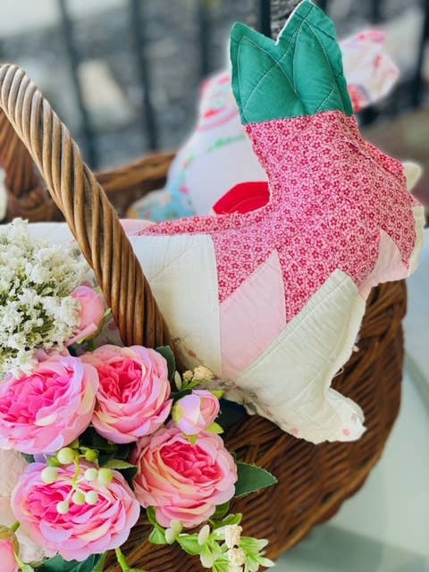 SALE!!! Vintage Fabric Easter Bunny made from upcycled quilts