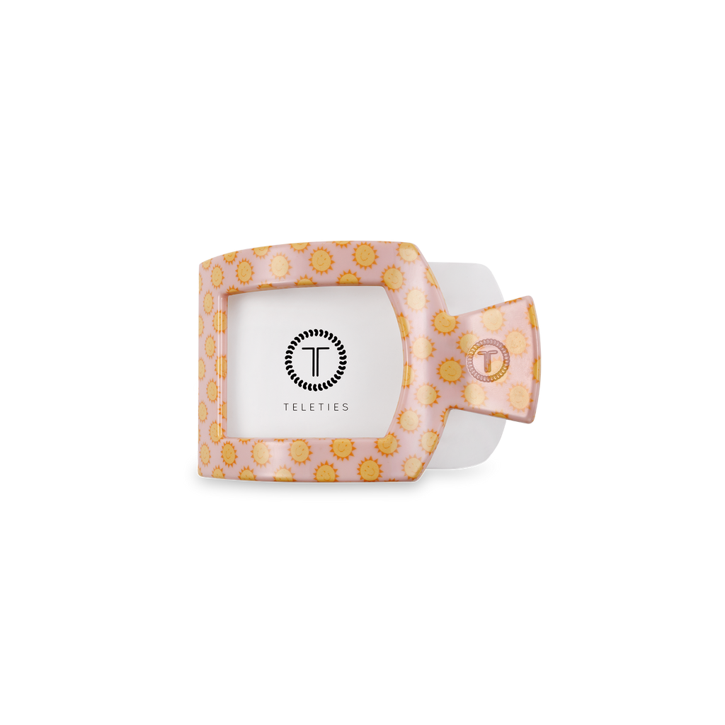 TELETIES - Square Flat Hair Clip | Small | Sunny Days Ahead