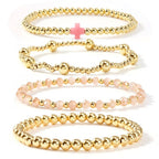 BOHO CROSS MULTI COLORFUL BEADED STRETCH BRACELET (2 Colors)