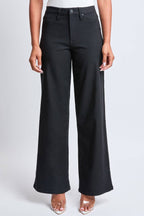 Black Hyperstretch High Rise Wide Leg Pants (S-XL)