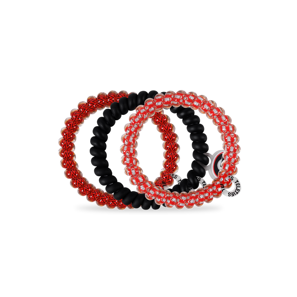 TELETIES - Spiral Hair Coils | Small | Go Dawgs! Hair Ties