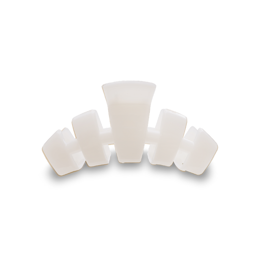 TELETIES - Classic Hair Clip | Small | Coconut White