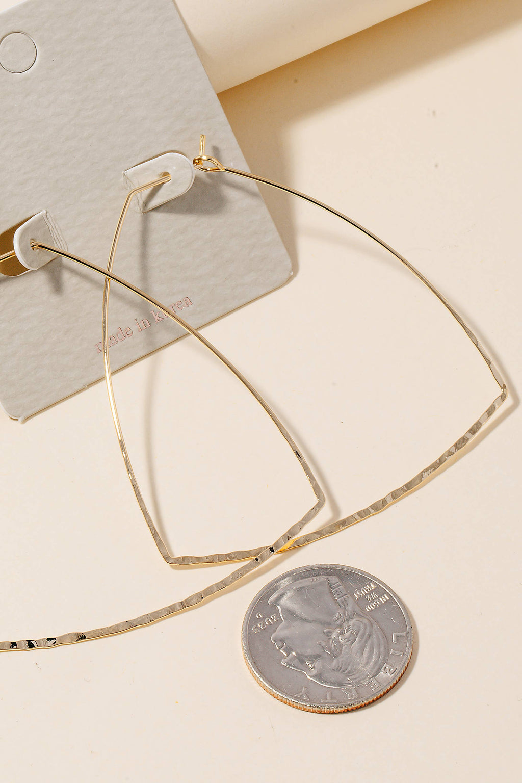 Hammered Wire Hoop Earrings