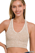 Premium Washed Seamless Rib Crop Tank (S/M or L/XL)(3 Colors)