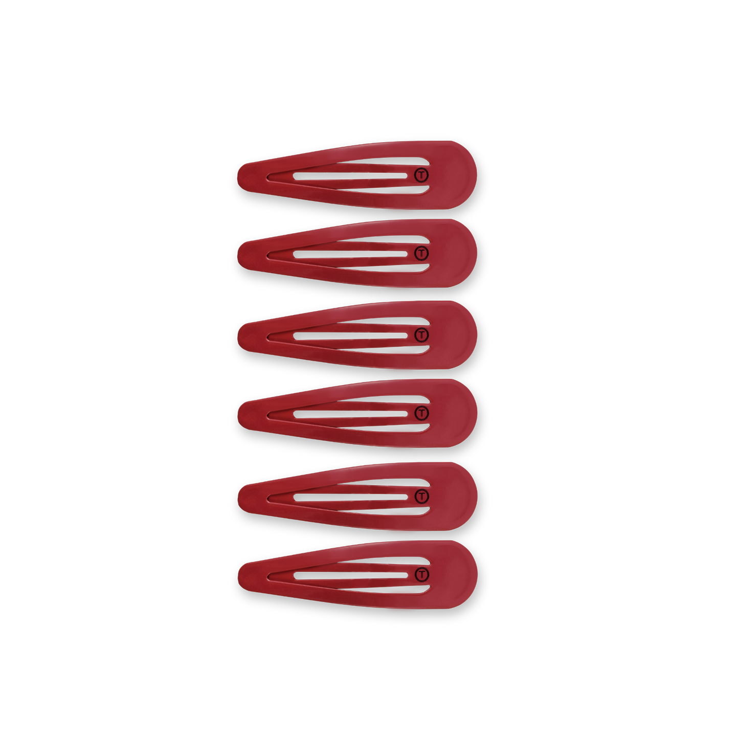 TELETIES - Burgundy Wild Side Snap Clips (6Ct)