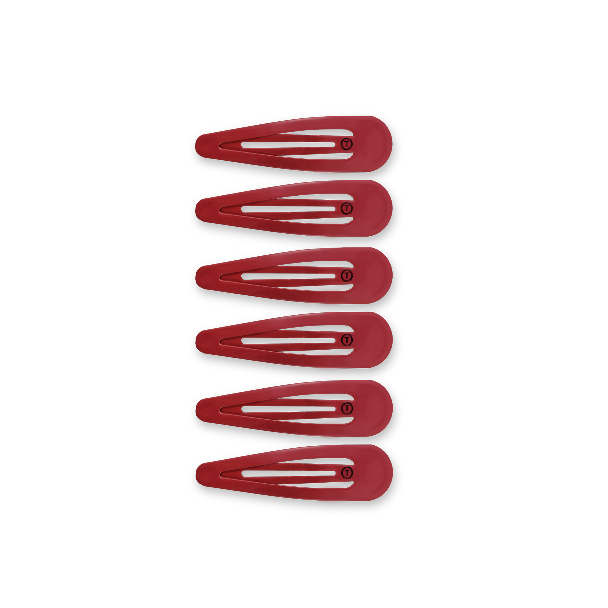 TELETIES - Burgundy Wild Side Snap Clips (6Ct)