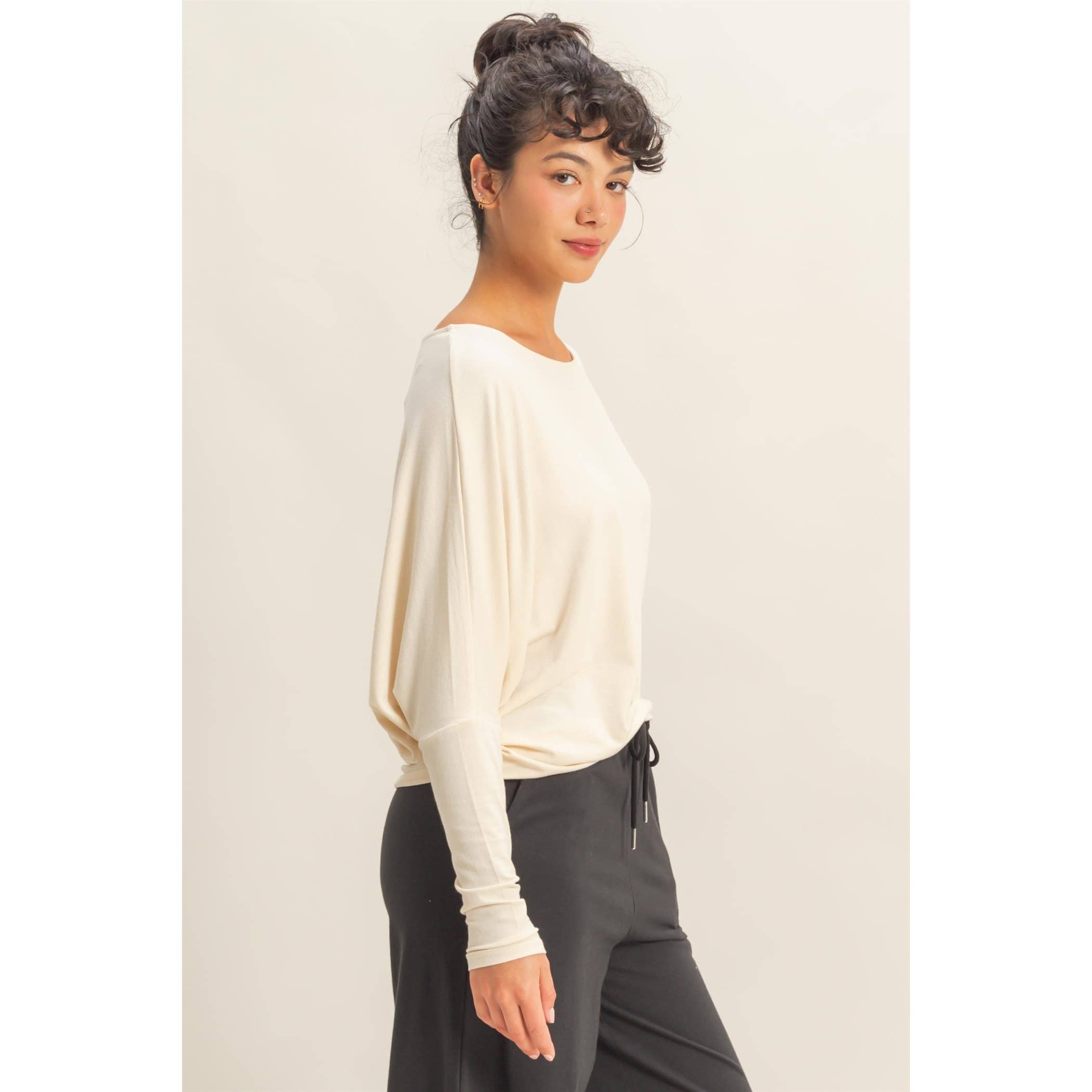 Dolman Long Sleeve Top (S-L)