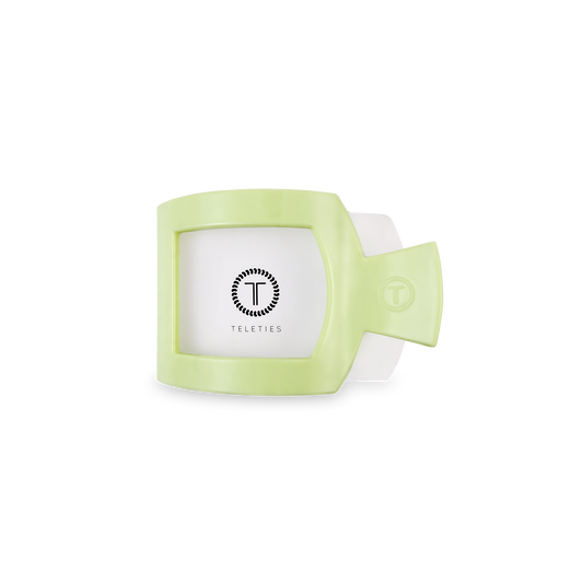 TELETIES - Square Flat Hair Clip | Small | Aloe, There!