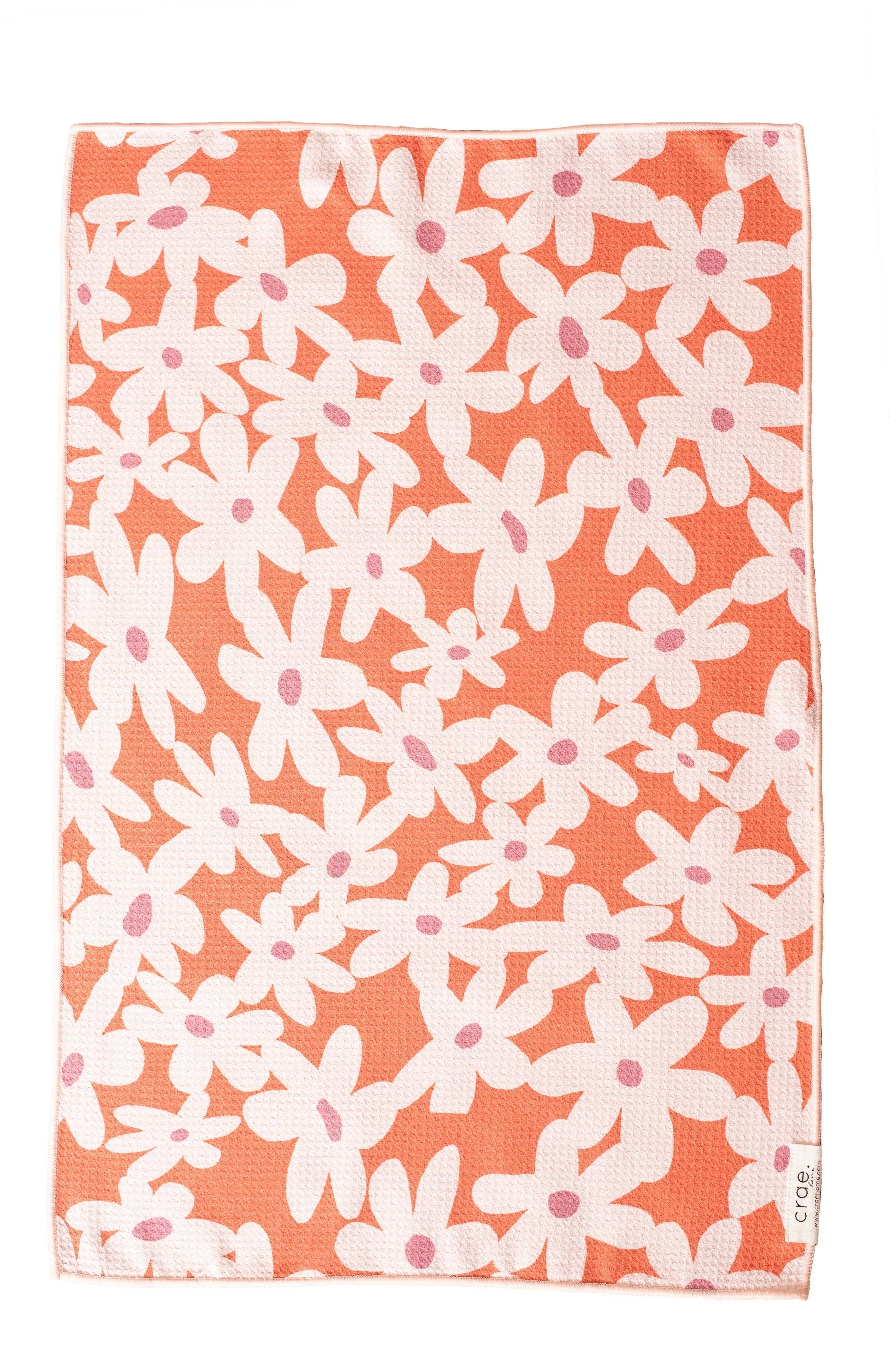 Crae.Home - Check Your Blossoms: Reversible Dish Towel