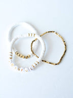 JOYFUL gold beaded bracelet jewelry set Christian & Holiday