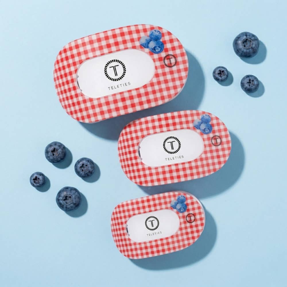 TELETIES - Flat Round Hair Clip | Large | Blueberry Farms