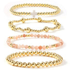 BOHO CROSS MULTI COLORFUL BEADED STRETCH BRACELET (2 Colors)