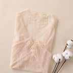 Floral Mesh Long Sleeve Lace Top (S-XL)(Multiple Color Options)