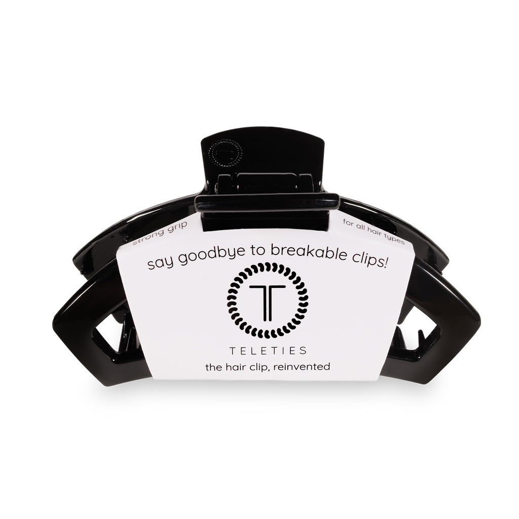 TELETIES - Open Hair Clip | Small | Jet Black