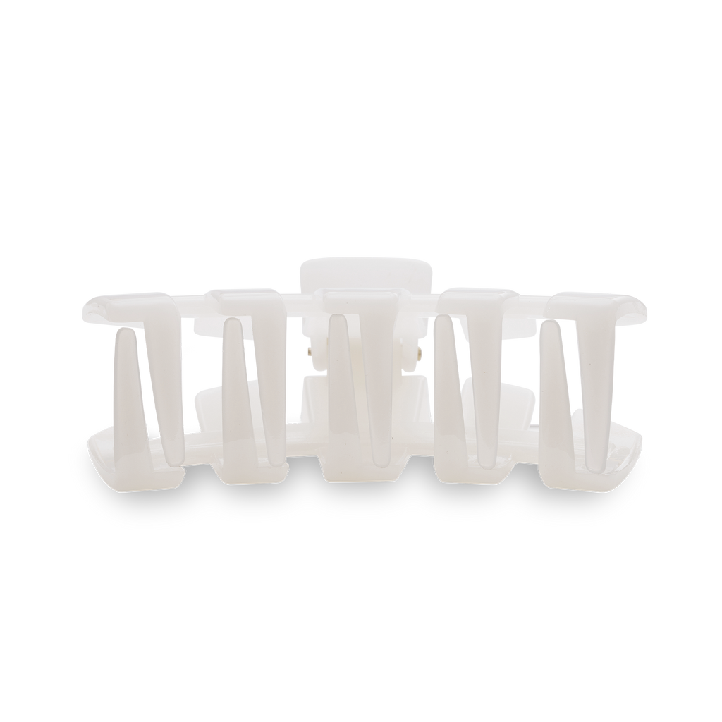 TELETIES - Classic Hair Clip | Small | Coconut White