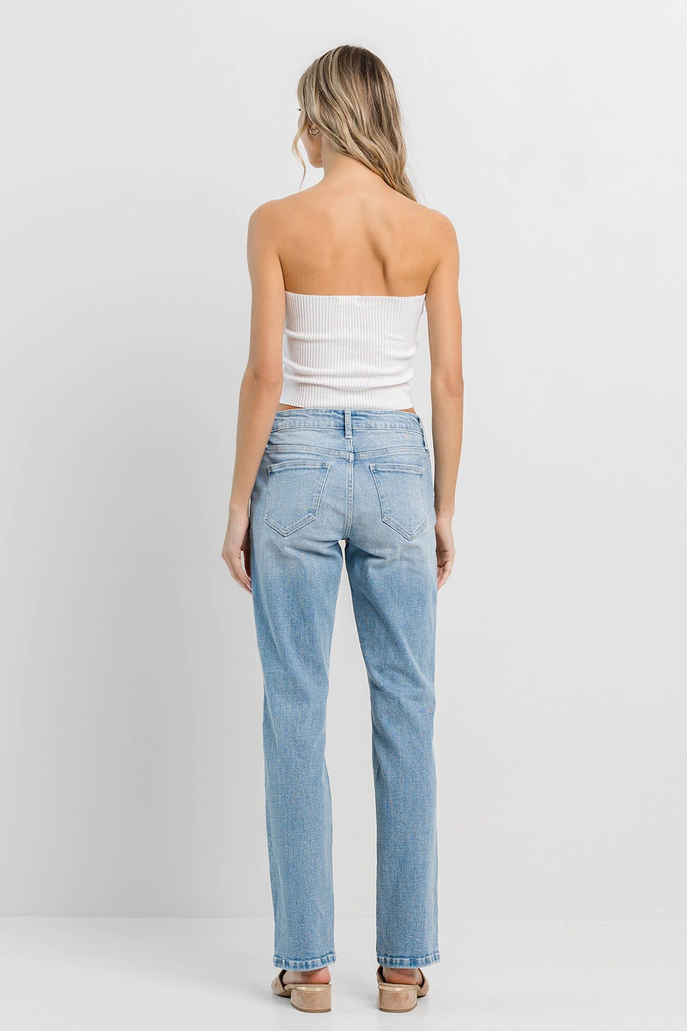 Jelly “Mom” Jeans - Straight with Knee Rips (1-13)