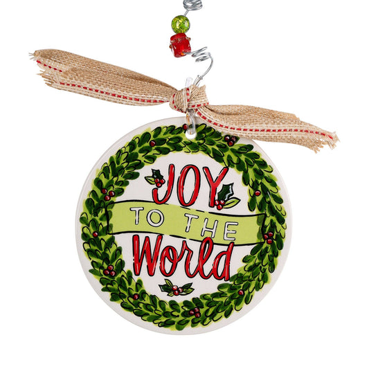 SALE! Glory Haus - Joy to The World Wreath Flat Ornament