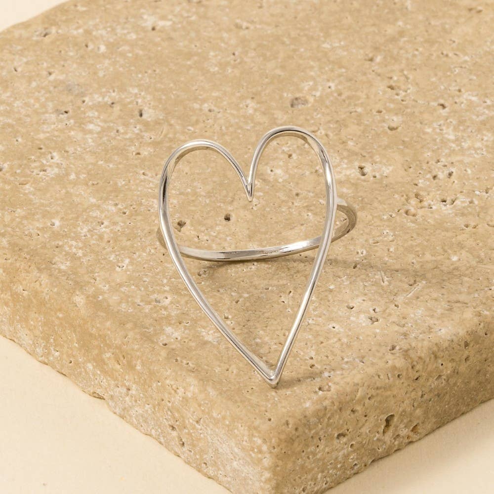 Heart Cut Out Ring (Gold or Silver)
