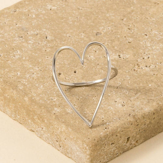 Heart Cut Out Ring (Gold or Silver)