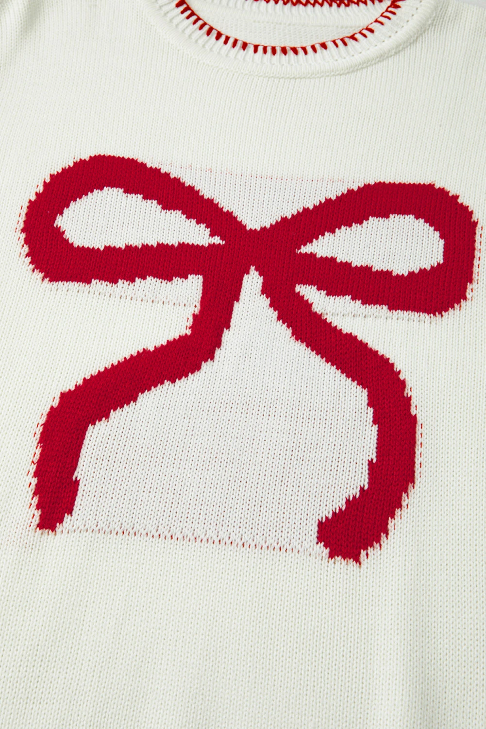 Bow Knit Sweater Holiday Pullover (S-XL)
