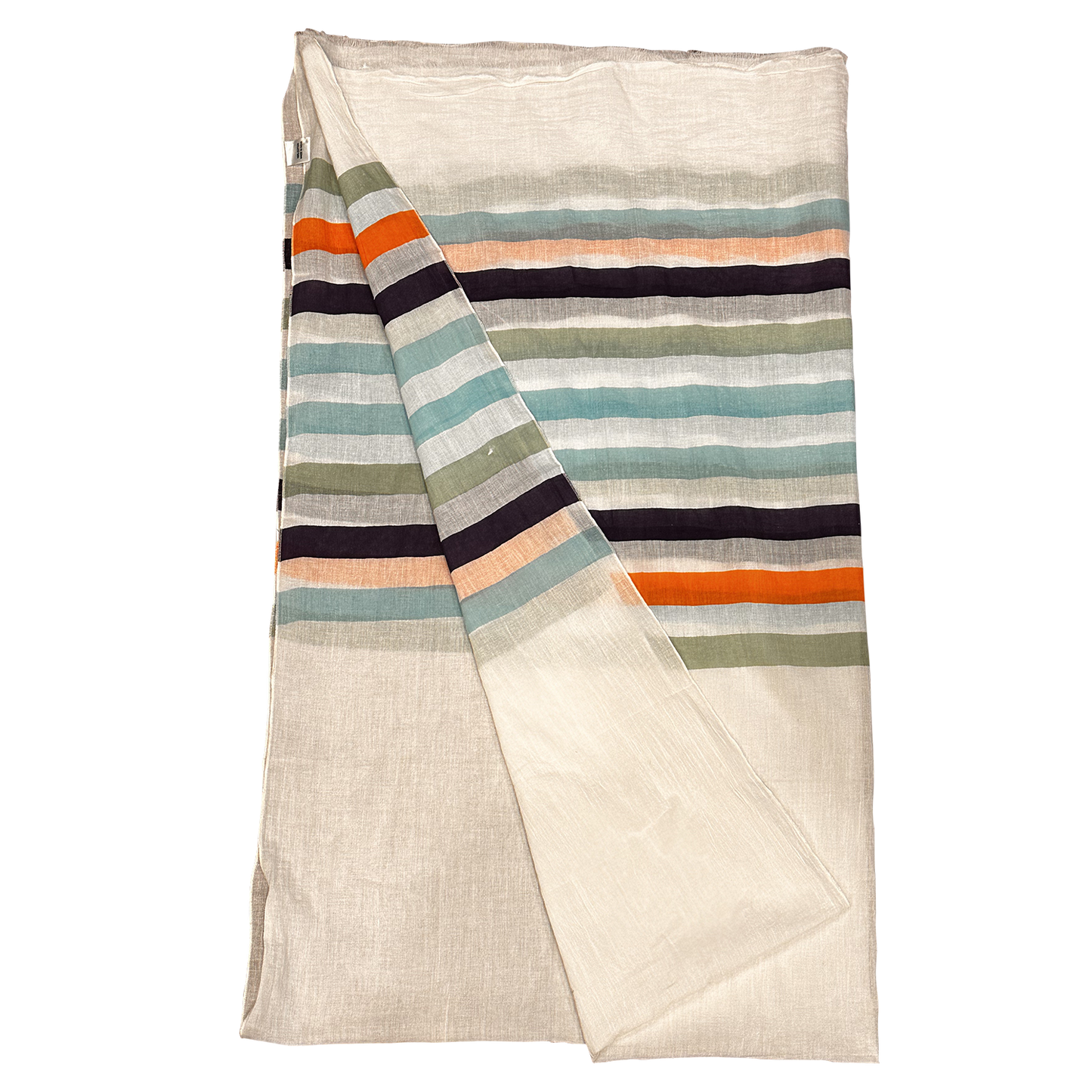 Cotton Scarf Lightweight with Brilliant Stripes