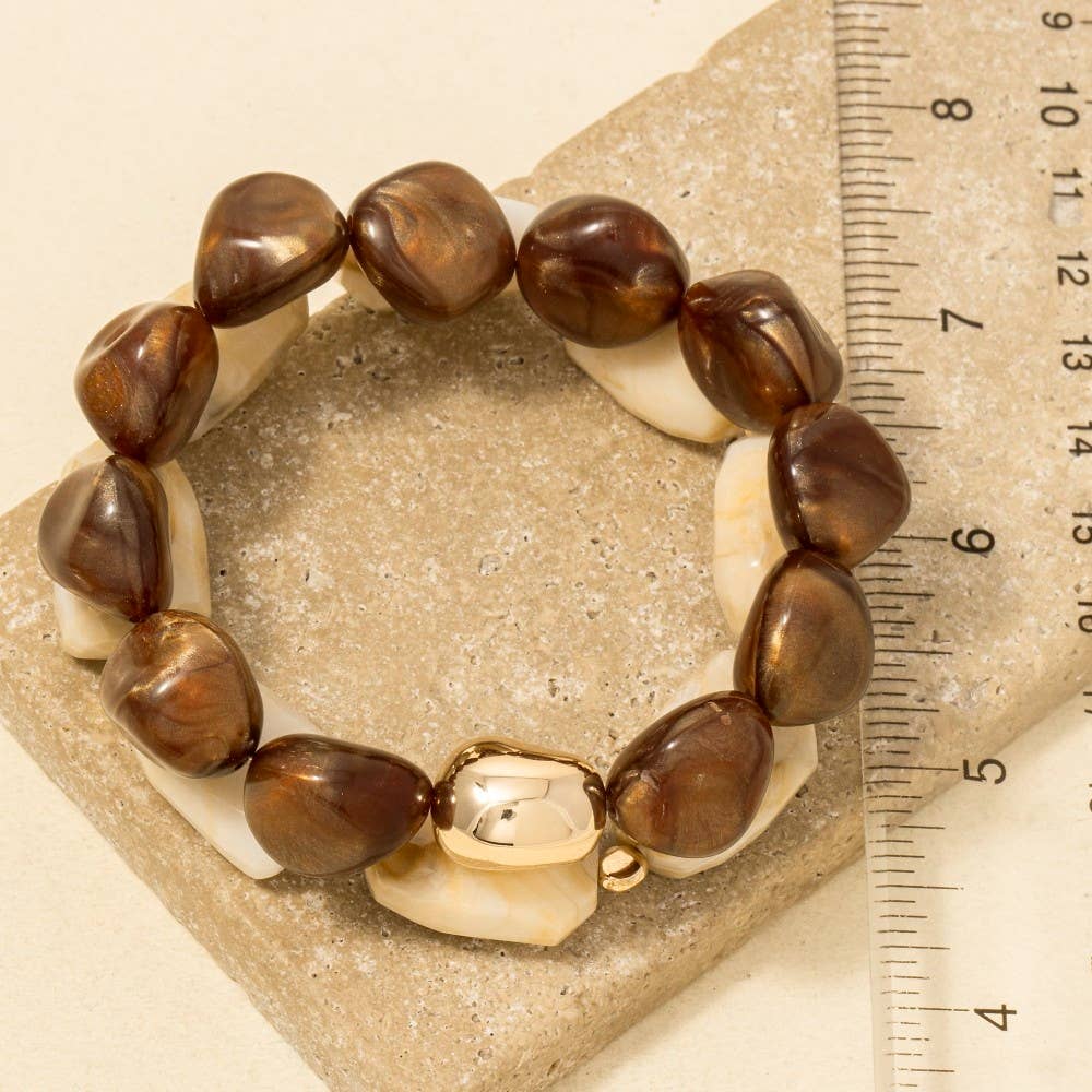 Mixed Chunky Acrylic Beaded Bracelet Set