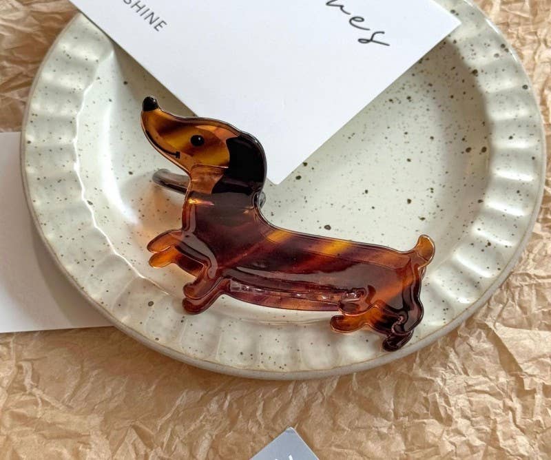 DACHSHUND HAIR CLAW CLIP