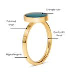 18K Gold PVD Stainless Steel Mood Ring