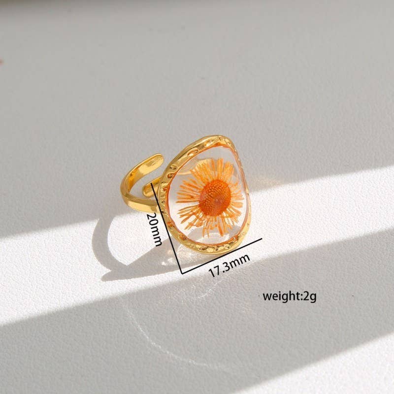 18K STAINLESS STEEL TARNISH FREE FLORAL RINGS (3 Options)