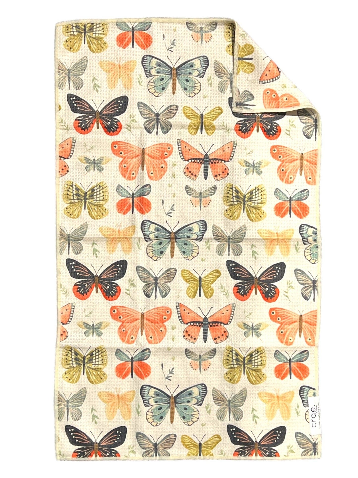 Crae.Home - Wings/Flower Farm: Double Sided-Dish Towel/Dish Cloth Set