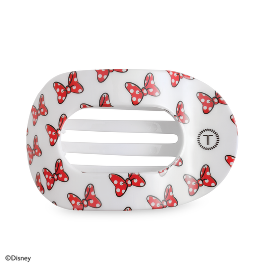 TELETIES - Flat Round Hair Clip | Large | Minnie Mouse Loves Her Bows!