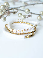 JOYFUL gold beaded bracelet jewelry set Christian & Holiday