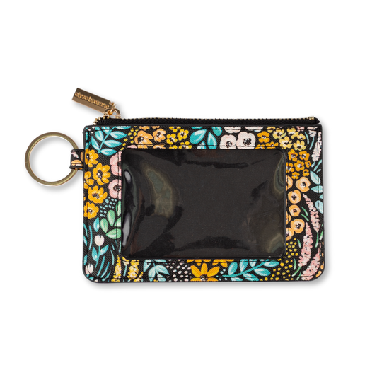 Black Floral ID Holder